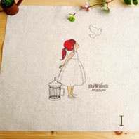 Картинки на льоні - Випустила пташку, арт.0147 - I, 30x30 см