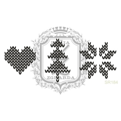 Акриловый штамп Lesia Zgharda SR184 Вязаные элементы, набор из 3 штампов