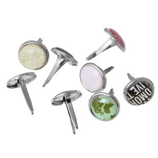 Набір брадсів з срібною окантовкою №1, кольори - рандомні, 20 шт.