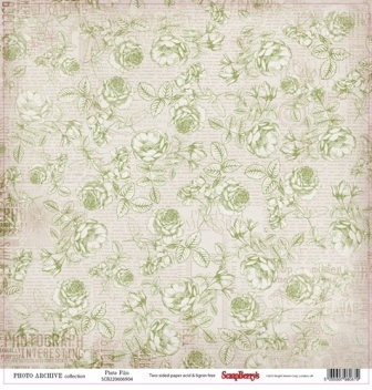 Бумага двусторонняя для скрапбукинга от ScrapBerry's - Фотоархив - Воспоминания, 30,5х30,5 см