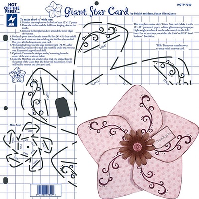Трафарет HOTP - Giant Template Star Card.