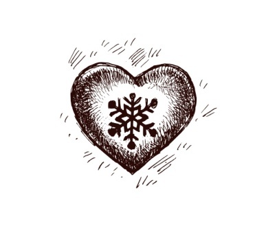 Акриловый штамп Christmas Stamp SR024 Сердце, размер 3,2 * 3 см