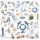 Набір картинок для вирізання Memories of the sea 20x20см, ТМ Фабрика Декору