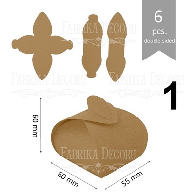 Набір паперових заготовок 006, ТМ Fabrika Dekoru, 6 штук, вибір кольору