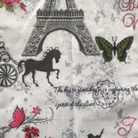 Ткань, 100% хлопок - Париж весной, 100х65 см