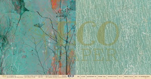 Лист двусторонней бумаги для скрапбукинга от EcoPaper - "Сквозь стены" из коллекции "Среди лугов".