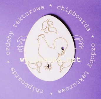 Чипборд від Wycianka - Писанка з півниками, 9x12,5см, 1 шт.