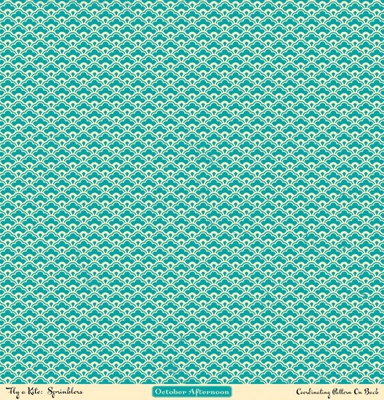 Лист двусторонней скрапбумаги от October Afternoon - “Fly a Kite” Collection - Sprinklers, 30х30