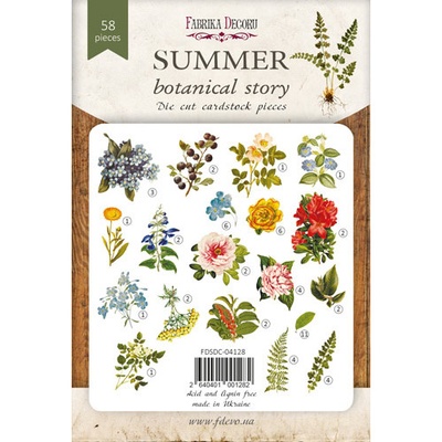 Набір висічок Summer botanical story, 47 шт., ТМ Фабрика Декору
