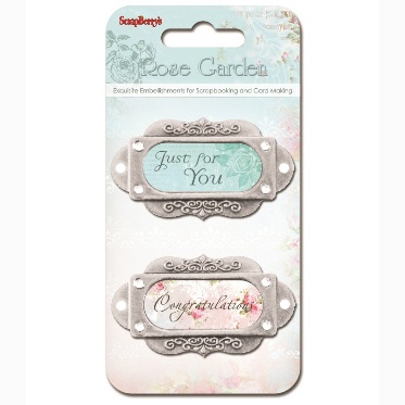 Набор украшений с металлическими рамочками "Розы"