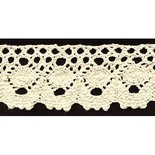 Мереживо в’язане, колір бежевий, ширина 47 мм, довжина 90 см