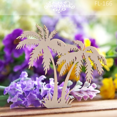 Чипборд від Вензелик - дві пальми, розмір: 68x62 мм