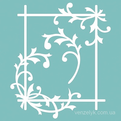 Чипборд от Вензелик - Набор рамочка + вензель 11, размер: 95*110 мм
