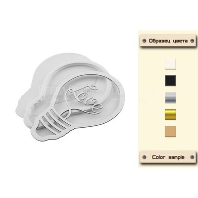 Заготовка для шейкера Lightbulb LOVE 11,5x7,7 см, колір золото, ТМ Фабрика Декору