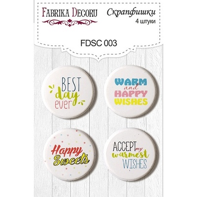 Набір скрап-фішок від ТМ Фабрика Декору з 4 шт. FDSC 003