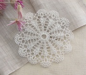 Затишний декор від LESHCHENKO - Вʼязана Серветка №49, 10 см, 1шт.