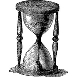 Акриловый штамп Stamp Hourglass RE020 Песочные часы, размер 2,4 * 3,1 см