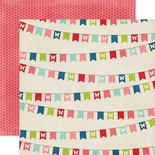 Аркуш двостороннього паперу для скрапбукінгу від Echo Park - Banners, 30x30 см