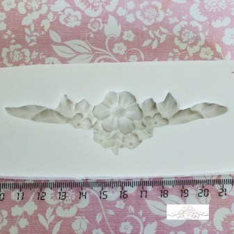 Силиконовая форма (молд) - Цветочный узор 1, размер: 113х37мм