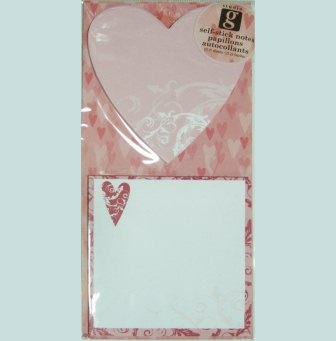 Самоклейні нотатки - Валентинки від Studio G - Heart with scrolls, 1 шт.