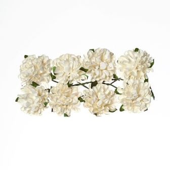 Айстри з паперу, білі, 8 шт.