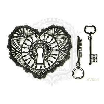 Акриловий штамп Lesia Zgharda Ключі до серця SV054, набір складається з 3 штампів