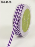 Стрічка Grosgrain /DIAGONAL Stripes, колір Light purple/purple, ширина 9,5мм, довжина 90см