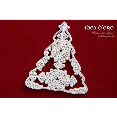 Чипборд Scrapiniec - двошарова Новорічна ялинка велика Idea d'oro