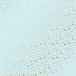 Аркуш одностороннього паперу з фольгуванням Golden stars Blue, ТМ Фабрика Декору