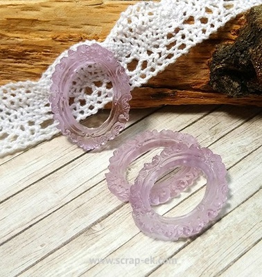 Прозрачная рамка из смолы №7 (сиреневая) от Евгения Курдибановская ТМ