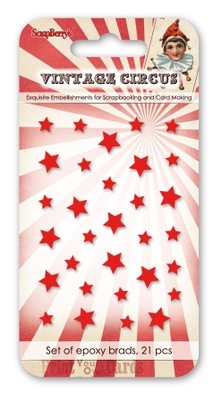 Набор однотонных эпоксидных стикеров от Scrapberry's - Старый Цирк 2