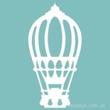 Чипборд від Вензелик - Повітряна куля 02, 34x67 мм