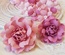 Набір квітів з тканини, рожевий, 2,5 см - 5см (18 шт.)