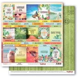 Папір для скрапбукінгу від ScrapBerryʼs - Тропікана - Карточки, УКР, 30,5x30,5см, 190 г/м², двосторонній