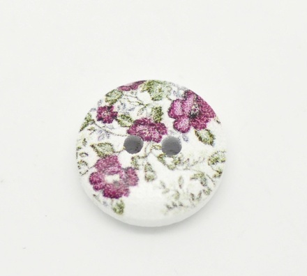 Дерев’яний ґудзик Multicolor Flower B17602, діаметр 15 мм, 1 шт.