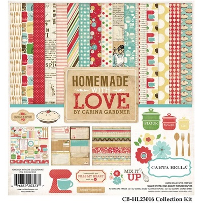 Набор скрапбумаги и декора Carta Bella  - Homemade with Love, 30х30 см