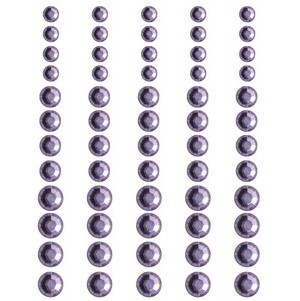 Половинки кристалів на клейовій основі Queen & Co - Rhinestones Indigo, 60 штук