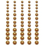 Половинки перлин на клейовій основі Queen & Co - Pearls Yellow Sunshine, 60 штук