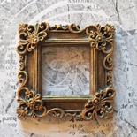 Гипсовая рамочка квадратная под античное золото от Е.В.A, 6х6см, 1 шт.