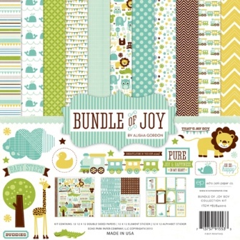 Набор бумаги от Echo park - Bunble of Joy Boy - Baby Boy Collection Kit