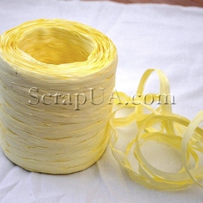 Рафія натуральна, колір ванільний, 1 метр