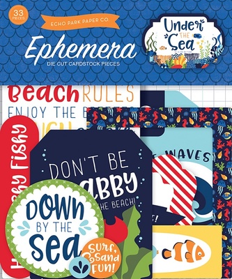 Набор высечек от Echo Park - Under the Sea, 33 шт.