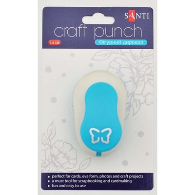 Дырокол фигурный, 1,6 см Бабочка, ТМ Santi