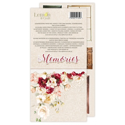 Набiр паперу для скрапбукiнгу Lemoncraft - Memories, 15.x30.5см, елементи для вирізання