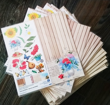 Набір паперу від Євгенія Курдібановська ТМ - Україна, 30x30 см, 8+2 лист