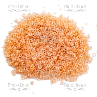 Паєтки круглі, персикові 329, ТМ Фабрика Декору.