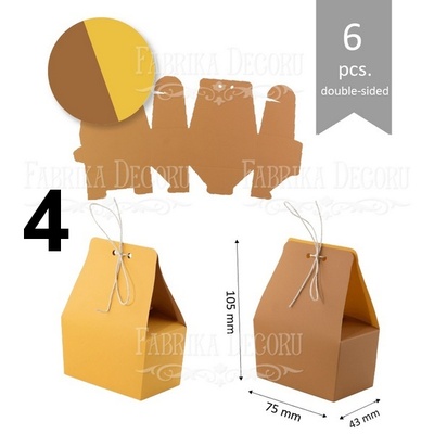 Набір паперових заготовок 004, ТМ Fabrika Dekoru, 6 штук, вибір кольору