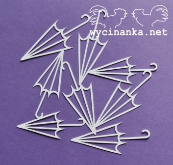 Маска-шаблон від Wycinanka - Парасолі, 14,5x15см