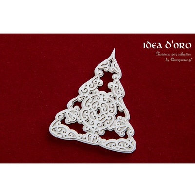 Чипборд Scrapiniec - двошарова ялинка маленька Idea d'oro