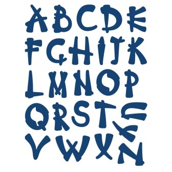 Нож для вырубки от Tattered Lace - Oriental Alphabet - Восточный алфавит